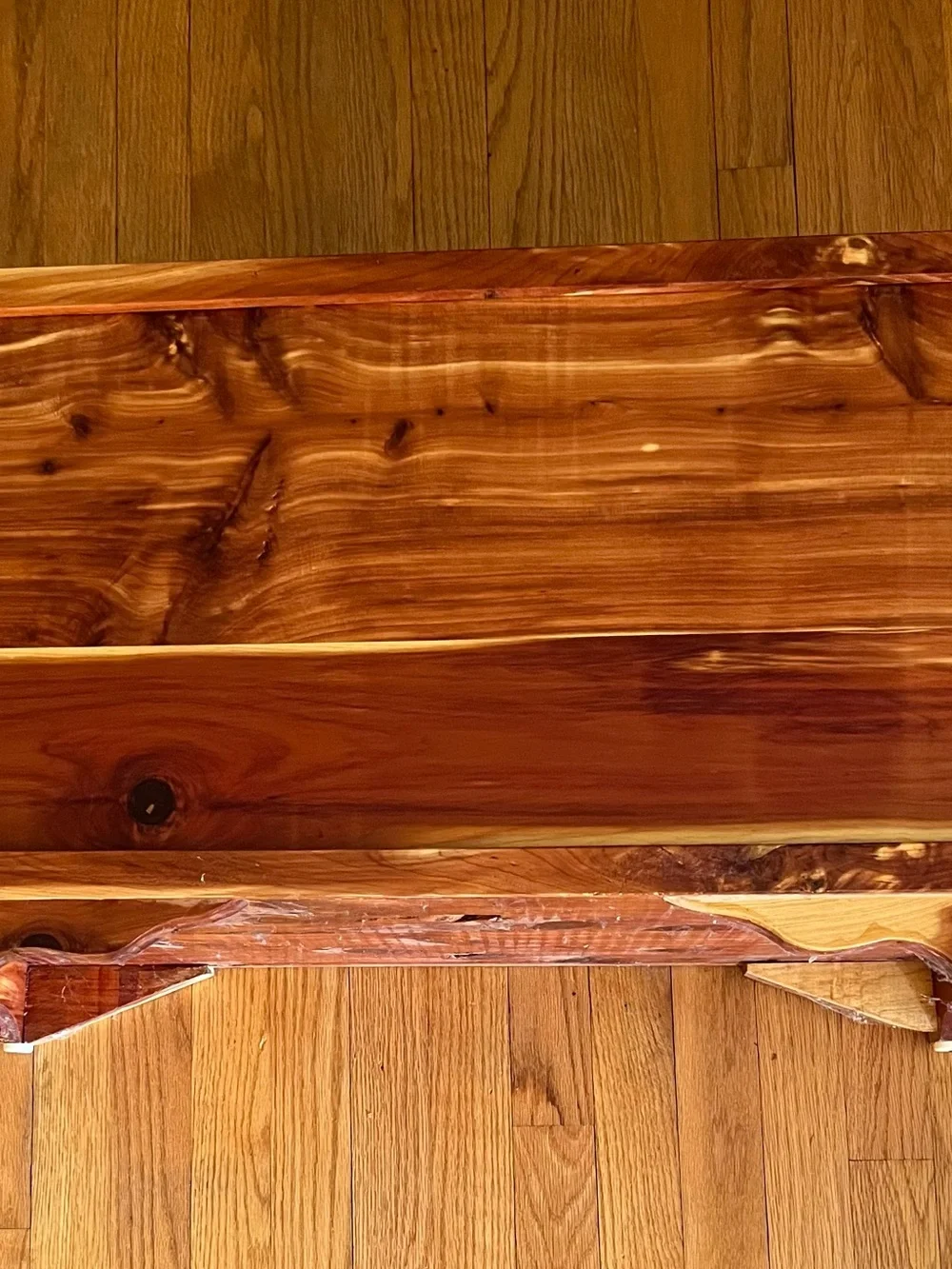 Handcrafted Amish made Cedar Storage Chest - Natural Red-Brown Finish